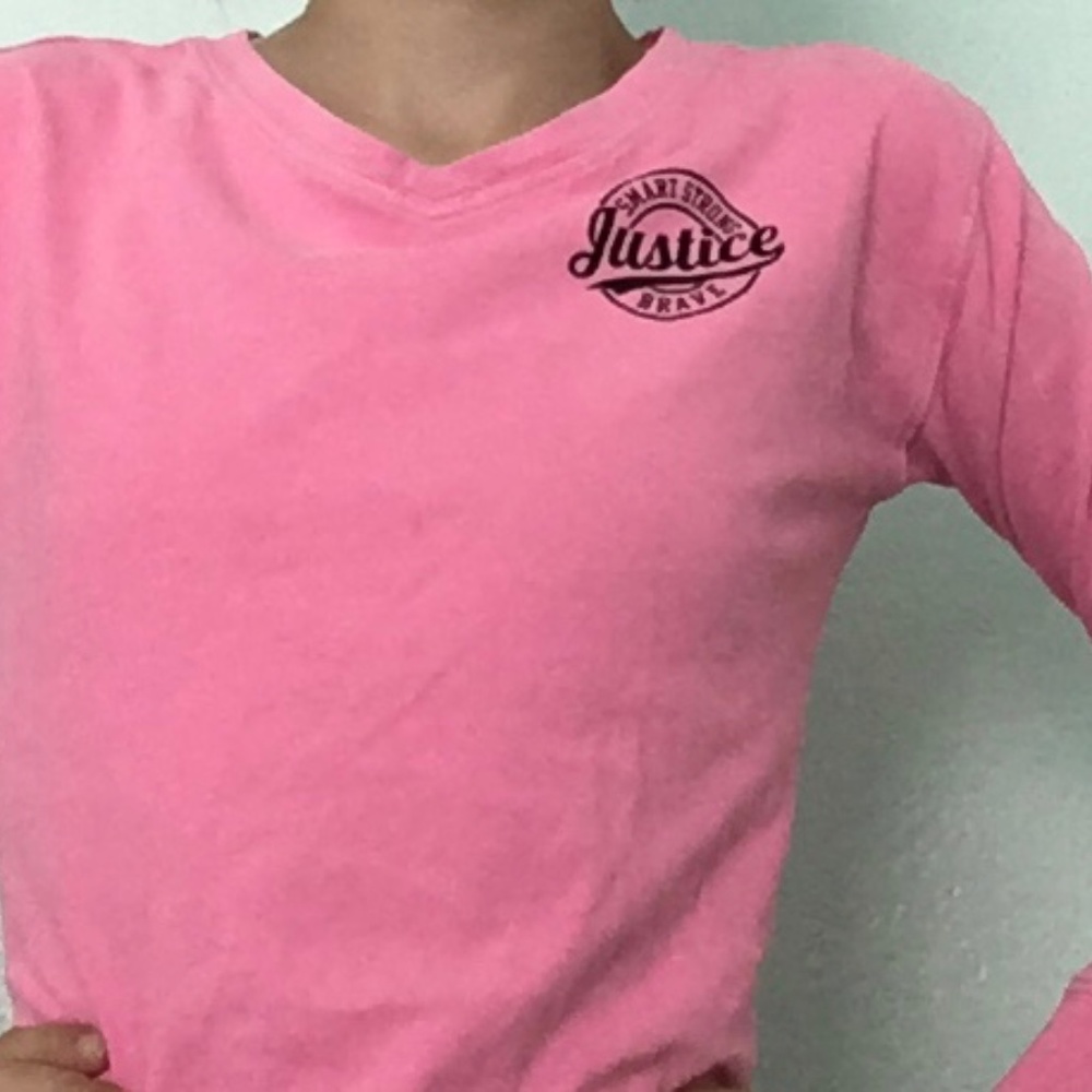 Neon pink justice Long sleeve shirt
